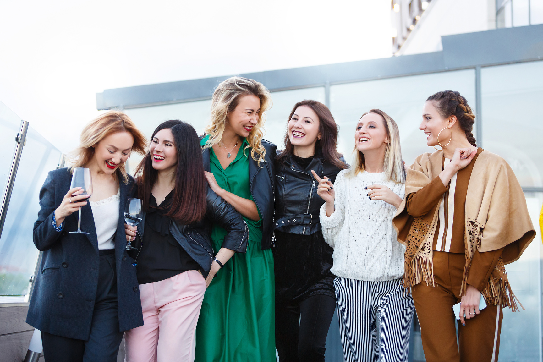 Team of women celebrating a corporate party